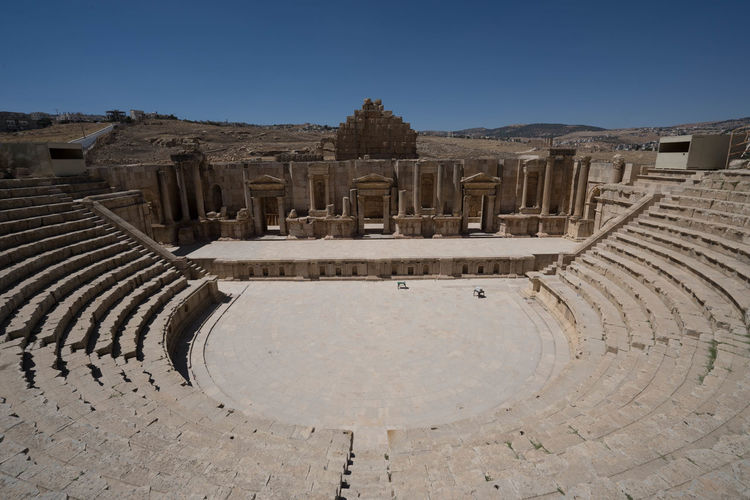Theatre in ancient roman city of gerasa, jerash, jordan