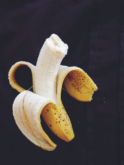 Close-up of eaten banana