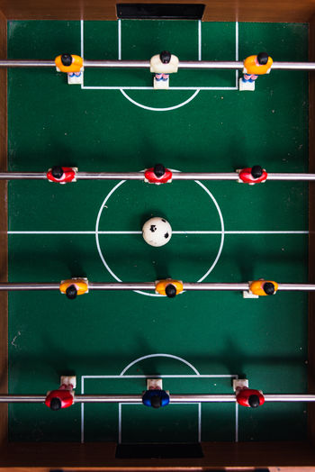 Directly above shot of soccer ball