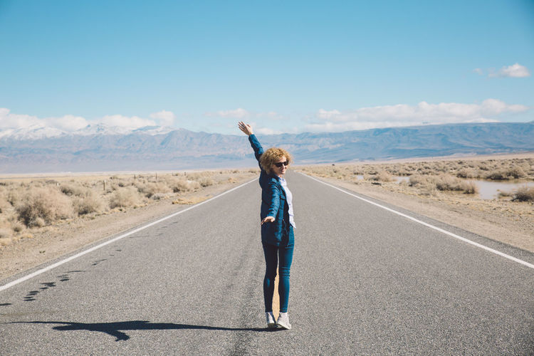 Arid Climate Arid Landscape Blue Sky CA-190 California Coso Curly Hair Death Valley Desert Girl Landscape Mountain Range Nature Road Roadtrip Lost In The Landscape Connected By Travel An Eye For Travel Moments Of Happiness