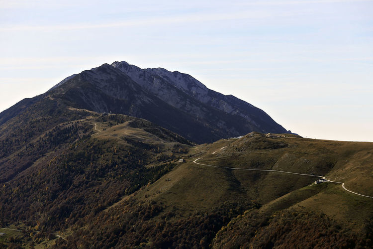 Monte baldo mountain open road pass, trento, italy