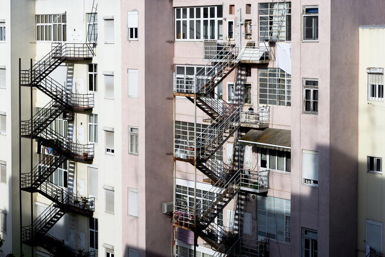 Fire escapes of residential buildings