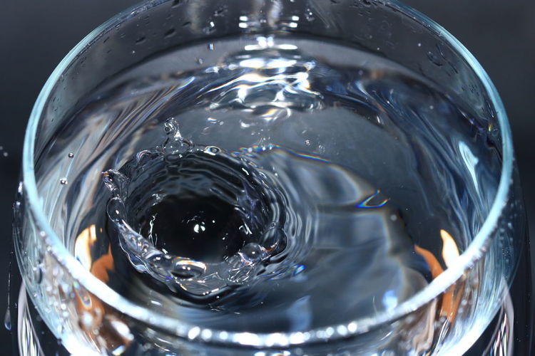 Close-up of water in glass