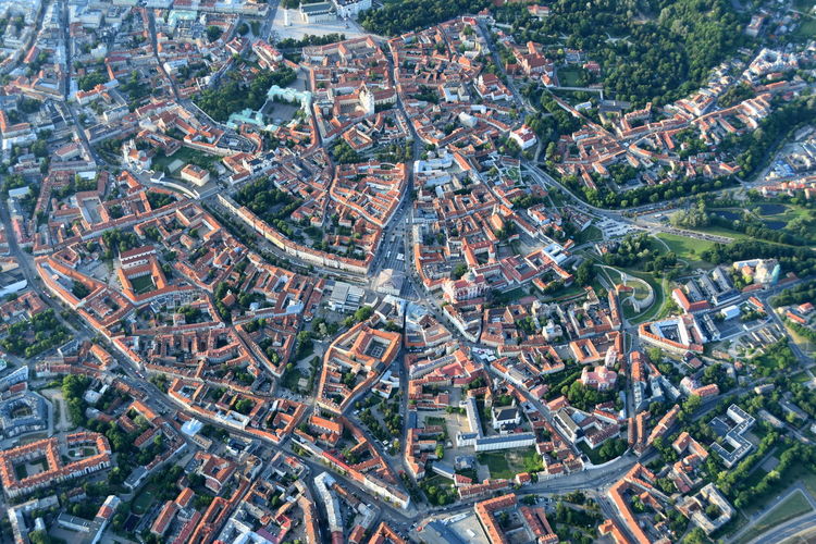 View of capital vilnius from above