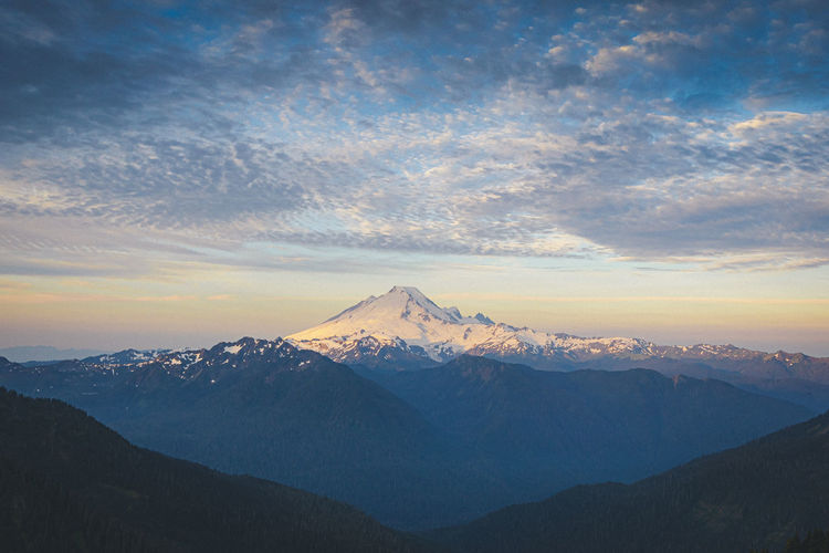 Beautiful mt. baker from the top of winchester mountain, usa