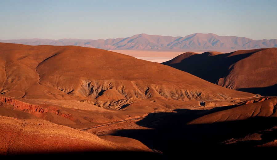 Scenic view of desert against sky
