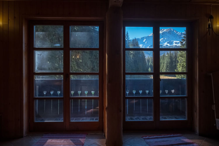 View of house through window