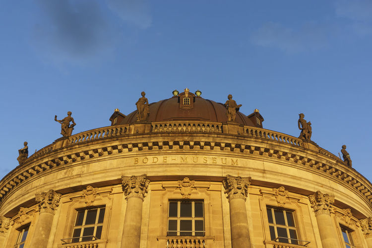Low angle view of bode-museum against sky