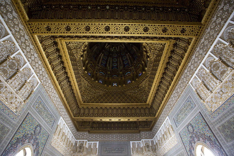 Low angle view of ceiling of building