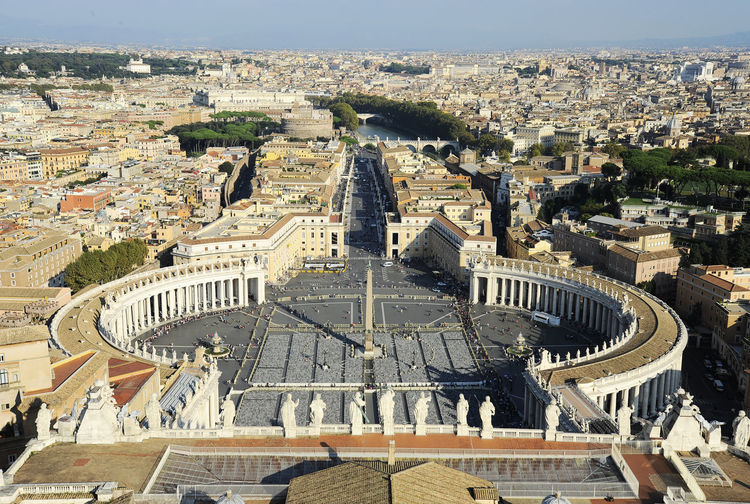 Aerial view of st peter square in city
