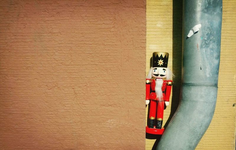 Close-up of red wall