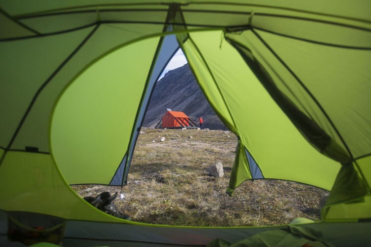 Scenic view of tent