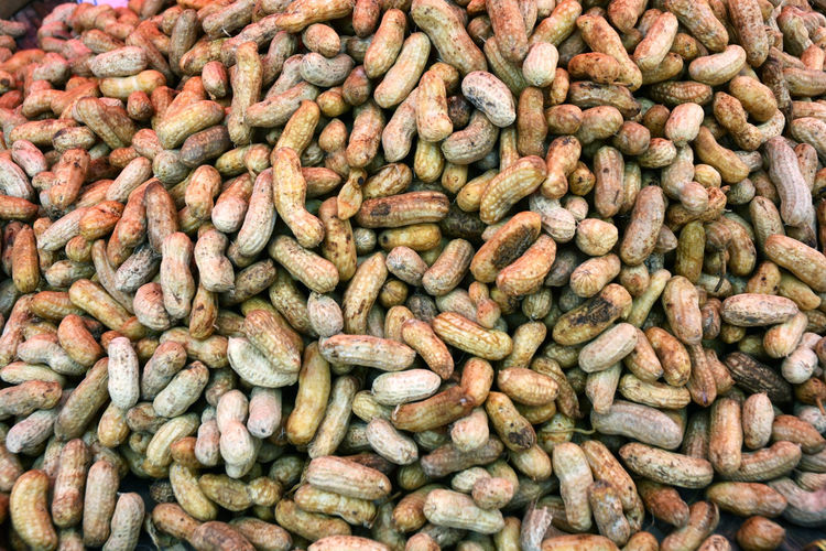 Full frame shot of roasted peanuts