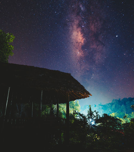 Scenic view of star field at night