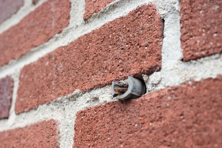 Close-up of concrete, brick wall