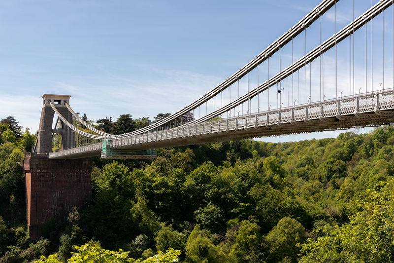 View of the clifton suspension bridge in bristol on may 13, 2019