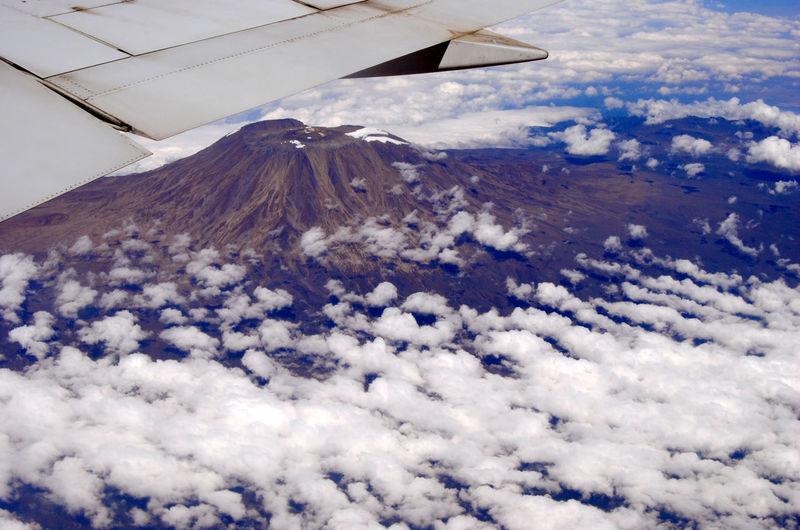 Kilimanjaro mount aerial view
