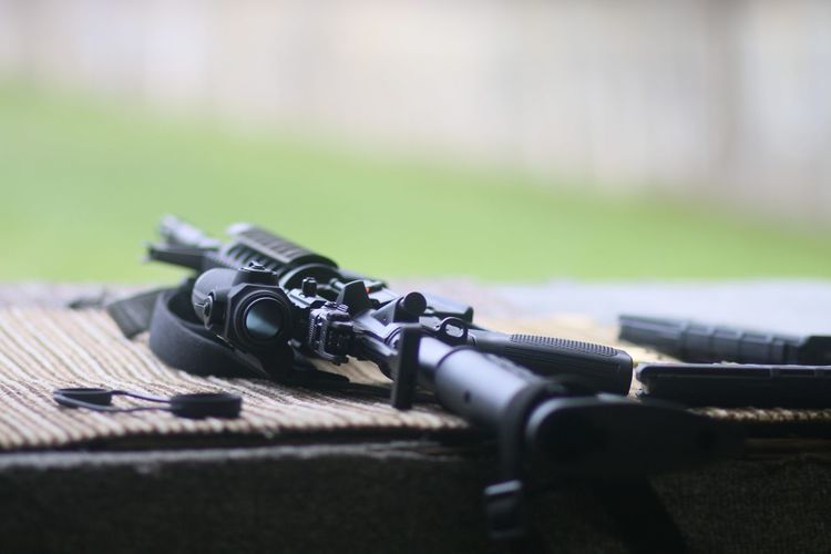 Close-up of sniper