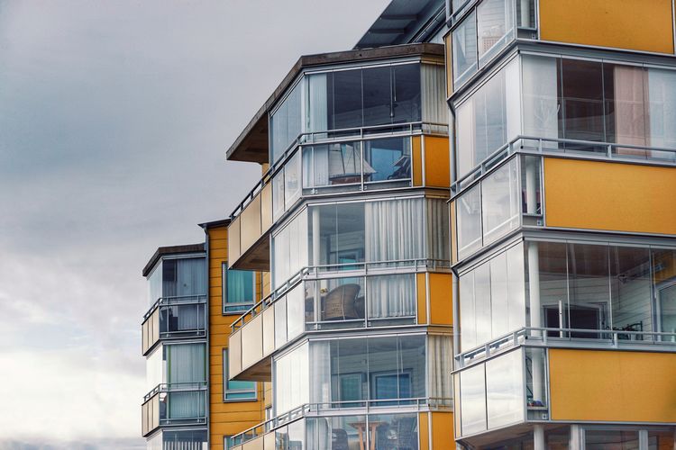 Low angle view of building against sky
