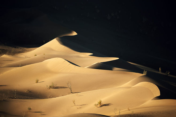 View from nature and landscapes of dasht e lut or sahara desert. middle east desert