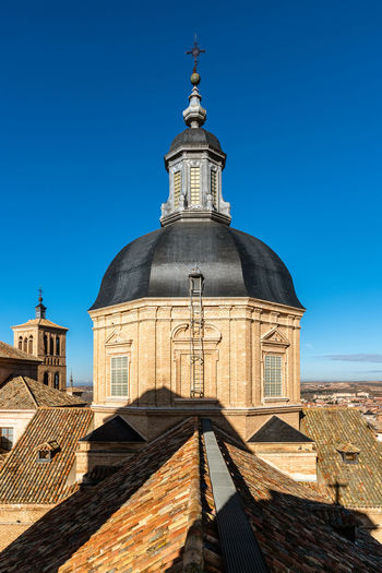 Low angle view of architectural dome on building against sky