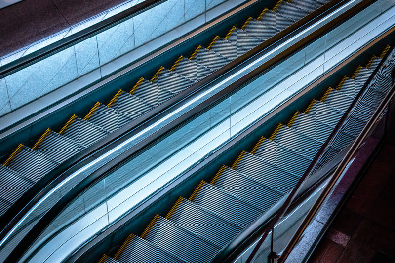 Full frame shot of escalator