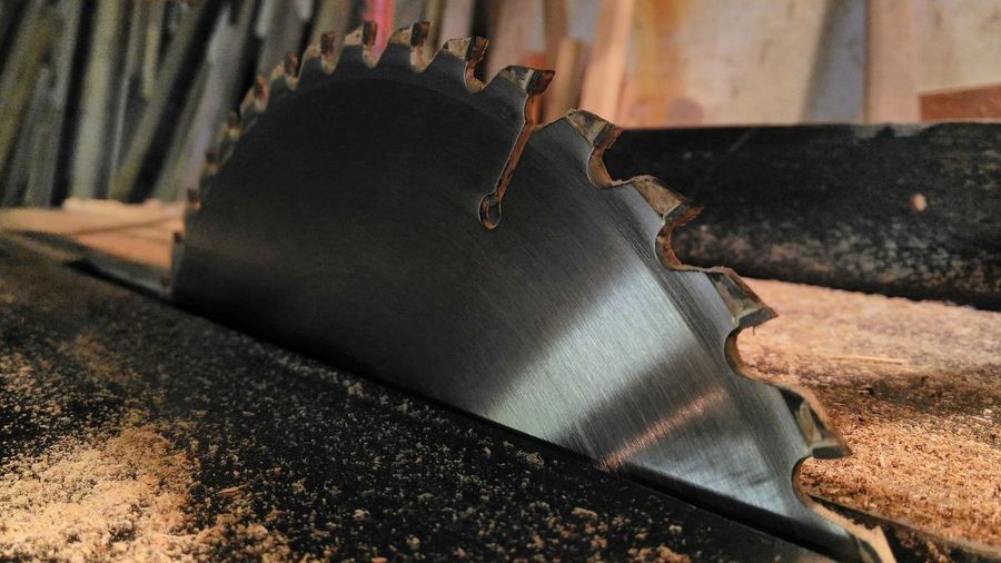 Close-up of blade