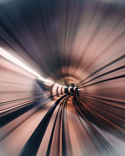 Blurred motion of tunnel