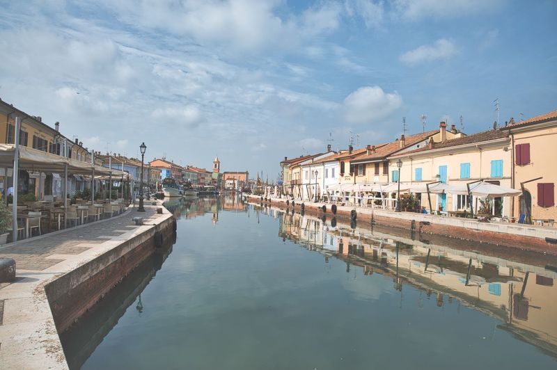 Cesenatico with its canal port in emilia romagna adriatic sea italy