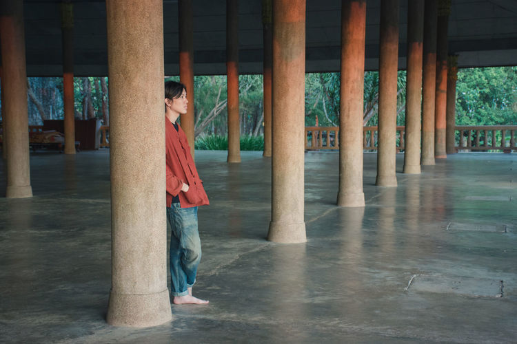 Man standing in temple