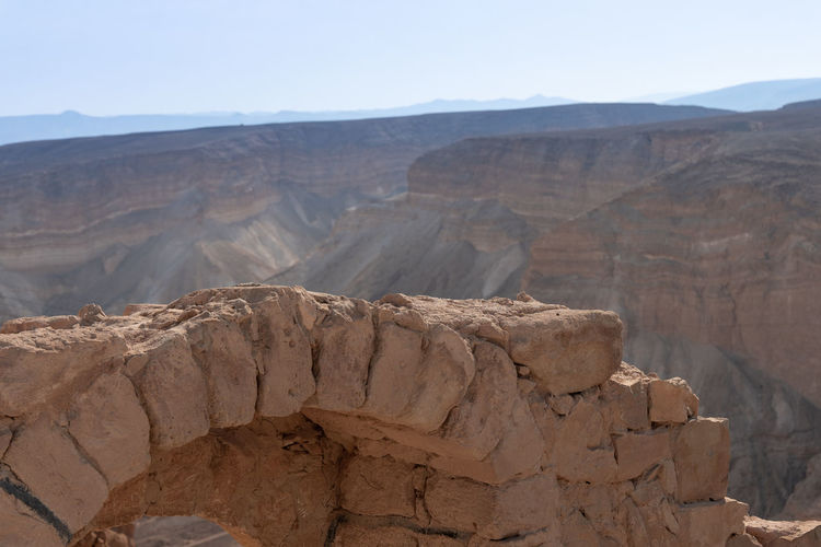 Rock formations against sky