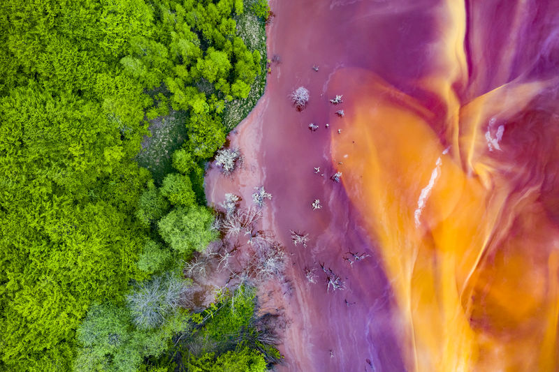 Full frame shot of multi colored water