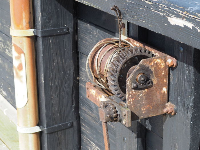 Close-up of old rusty door