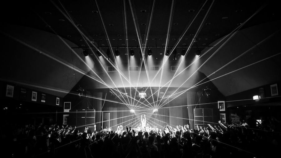 Crowd enjoying at dj concert