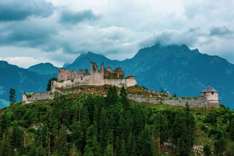 Ehrenberg castle, a ruin in tyrol, austria.