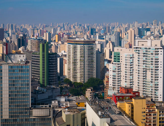 Panoramic view of sao paulo city downtown.