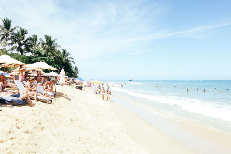Group of people on beach
