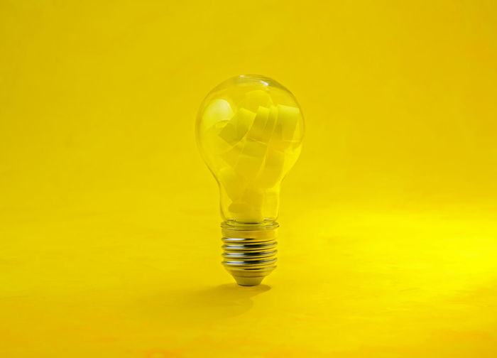 Digital composite image of light bulb