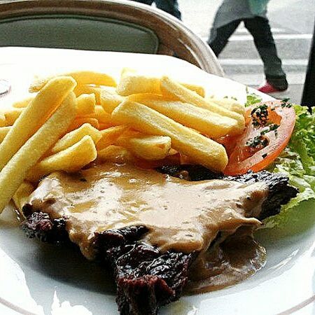Close-up of served food