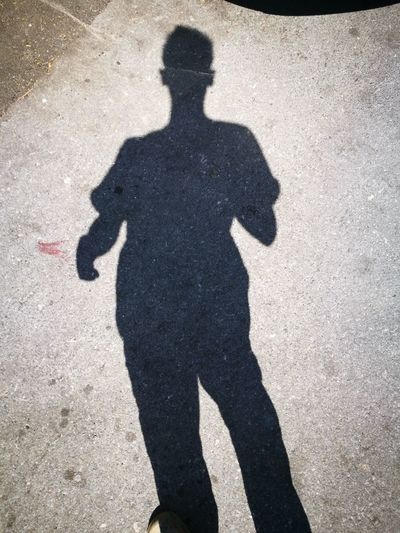 Shadow of man on ground