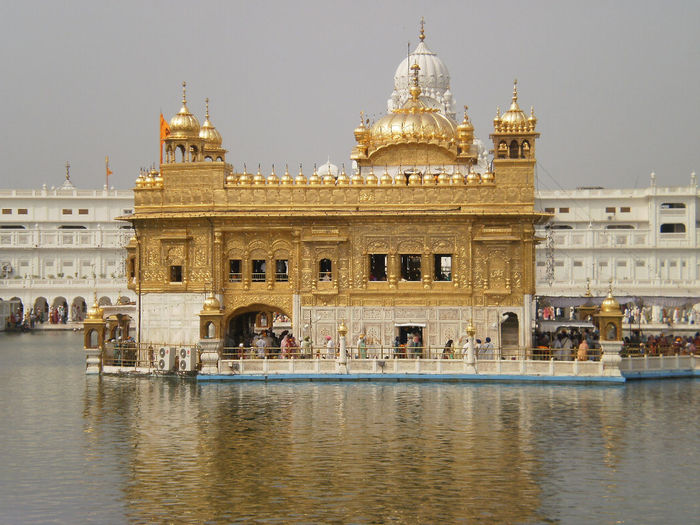 View of the golden temple amritsar at waterfront