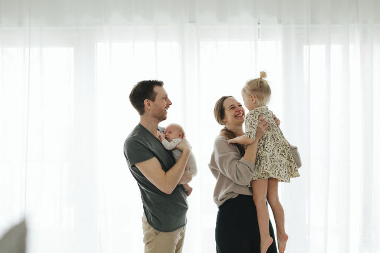 Parents with two children