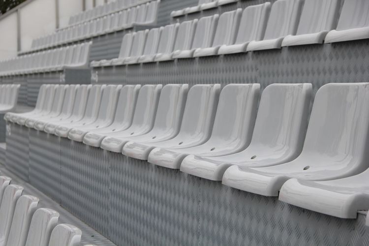 Chairs on a football stadium
