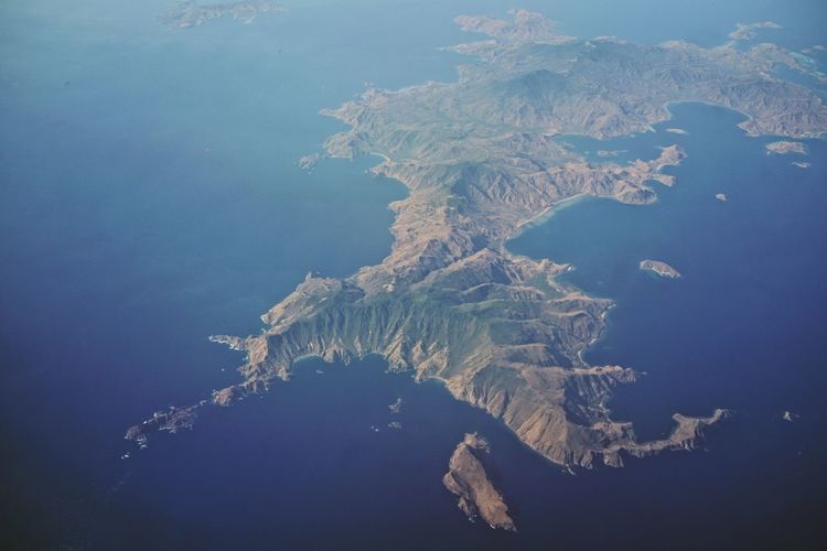 Aerial view of komodo island