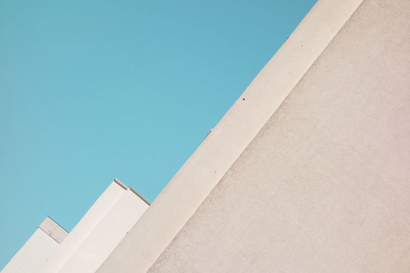 Abstract Architecture Building Exterior Built Structure Clear Sky Day Façade Lines And Shapes Minimalism Simplicity Sky The City Light Fresh On Market 2017