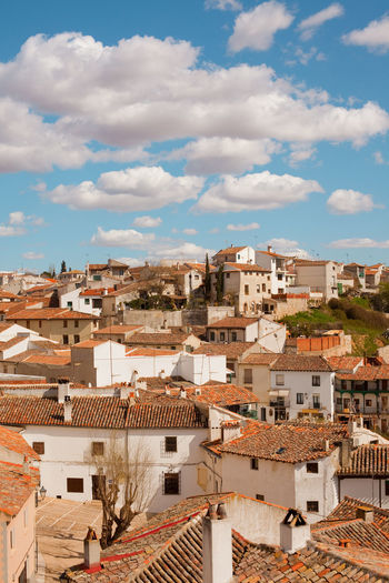 Panoramic view of chinchon, a small spanish village near madrid, spain