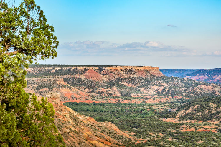 Scenic view over the palo duro canyon state park, texas