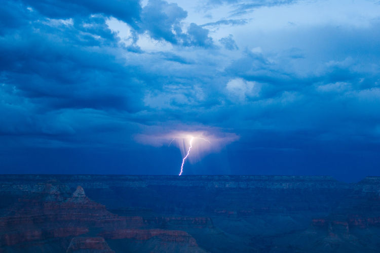 Idyllic shot of lightning at grand canyon national park