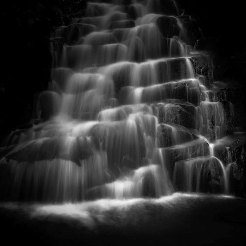 Scenic view of waterfall