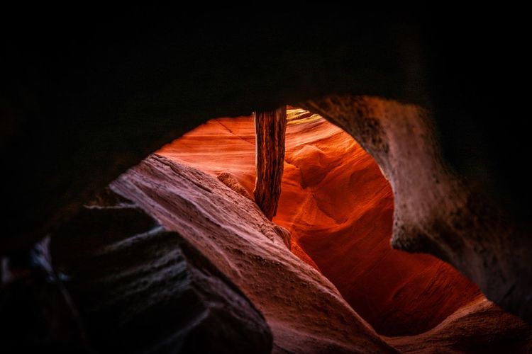 Rock formations in cave